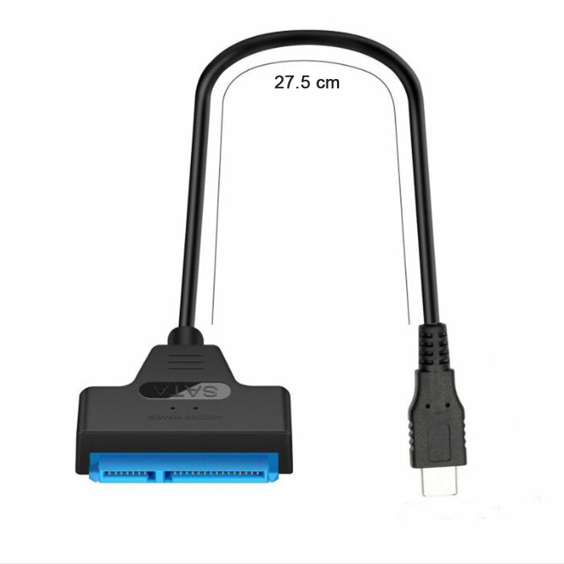 USB 3.1 Type C to SATA III HDD SSD 2.5" Hard Drive Adapter Cable 22-Pin UASP
