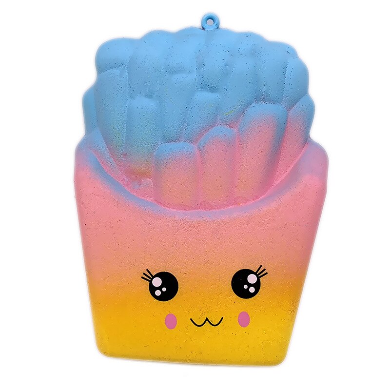 Søt squishy morsomme pommes frites duftende skuishy 6 sekunder sakte stigende leke sakte stigende slipptrykk redusere stress dropshopper: Lysegrå