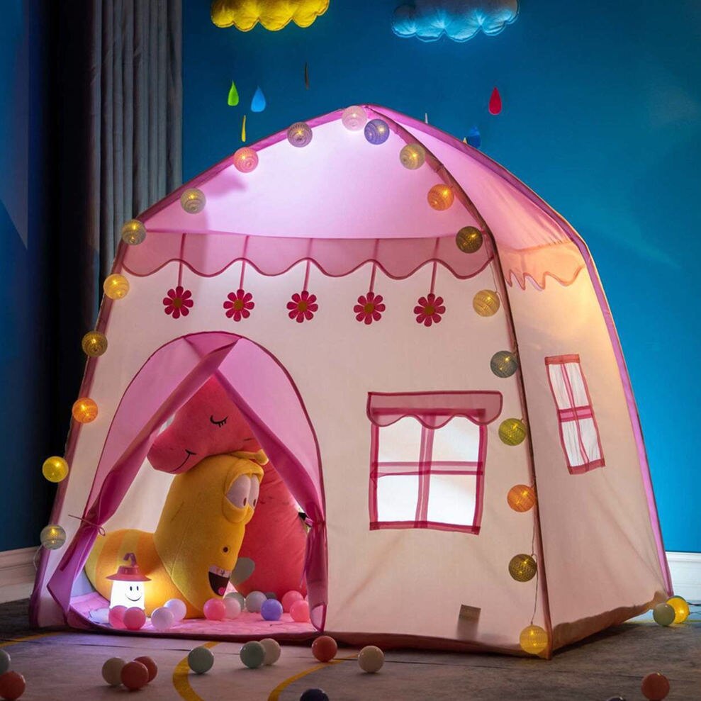 Kinderen Indoor Prinses Teepee Bed Meisje Jongen Baby Tipi Kind Pop Thuis Vouwen Huis Spelen Wigwam Voor Kinderen Kinderen speelgoed Tent