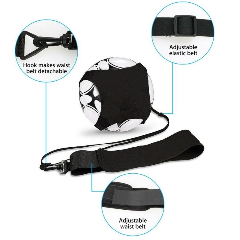 2M Soccer Training Sports Assistance Adjustable Football Training Soccer Trainer Ball Practice Belt Kick Equipment H0G7