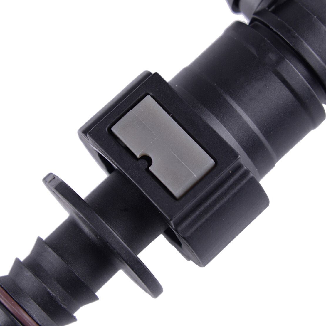 DWCX-conector macho de liberación rápida, 11,8 MM, SAE y hembra, codo de 3/8 "y 10MM, para línea de combustible de nailon, acoplador de manguera de goma