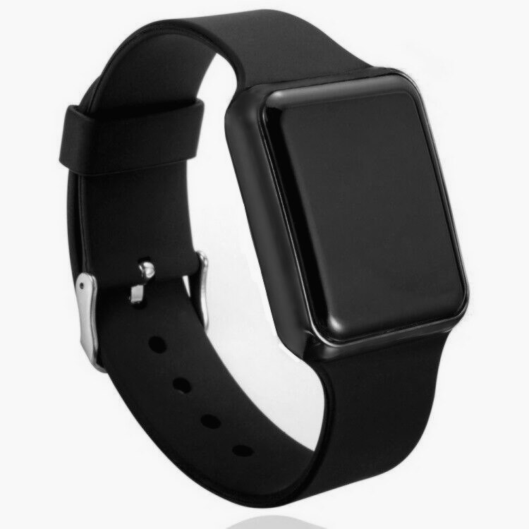 Moda led relógio digital simples relógios casuais para homem confortável silicone cinta esporte fitness relógio masculino relógio masculino: black black