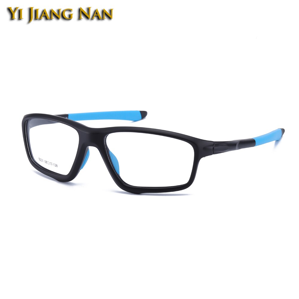 TR90 Gafas Sport bril voor Mannen Optische Brilmontuur Occhiali Da Vista Uomo Brillen Brillen Vrouwen: Matte Black wth Blue