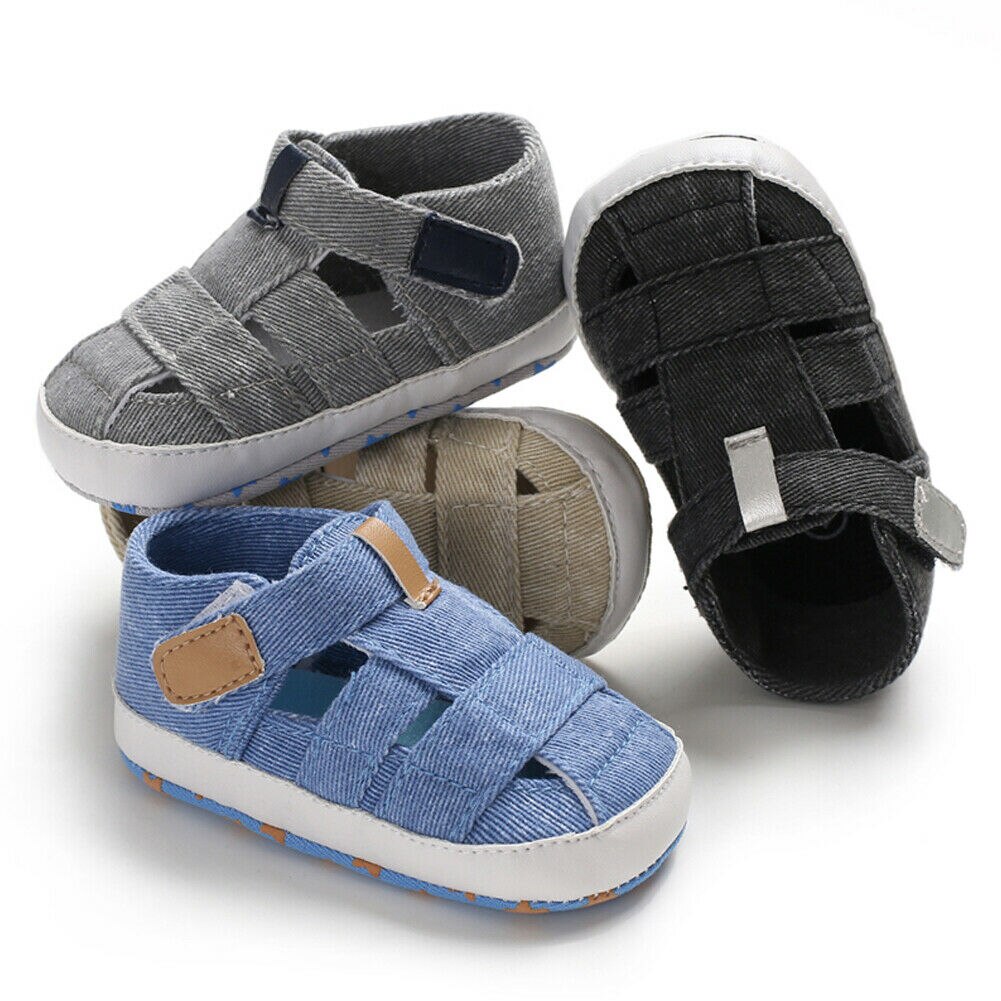 Småbarn pojke skor spädbarn bebis flickor pojkar rosett anti slip canvas andas barnvagn spjälsäng skor bekväm mjuk sula sneaker