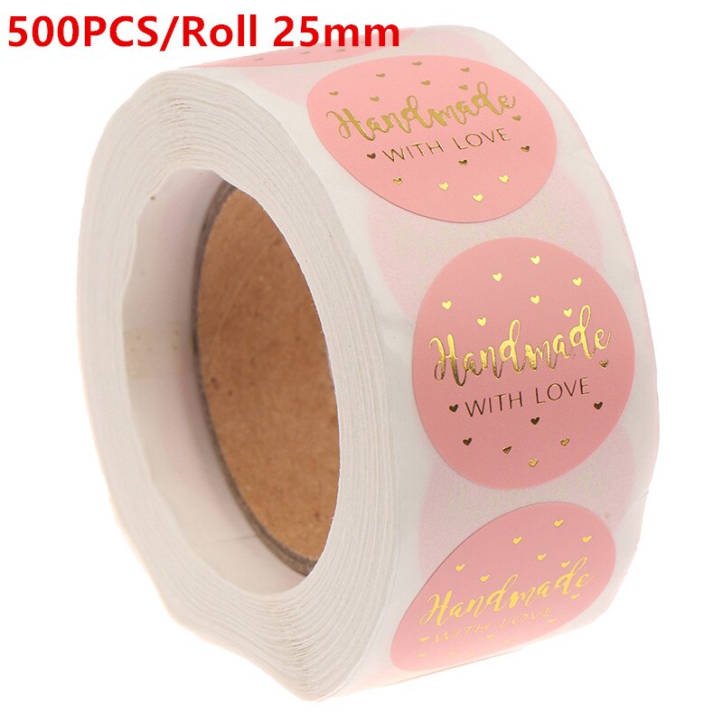 500pcs 1 inch Label Stickers Cute Circle Paper Thank You Seal labels For Your Order and Handmade Stationery Stickers: R