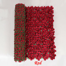 Valla de flores artificiales de 1M, enrejado de pared para paisajismo, pantalla de valla de privacidad para jardín al aire libre, patio trasero, balcón, decoración de setos: red