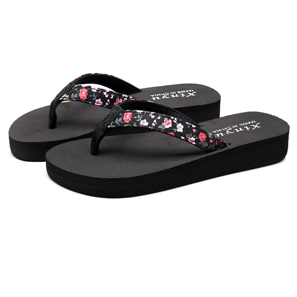 Bohemian Ethnic Style Flat Shoes Female Sandals Sandals Beach Slipper Women Outdoor Flat Beach Slides#E
