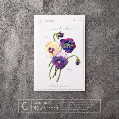 Middelgrote bloemenpatch badge patches geborduurde applicatie naaien strijkapplicatie kleding kledingstuk roos kleding accessoires: Type c
