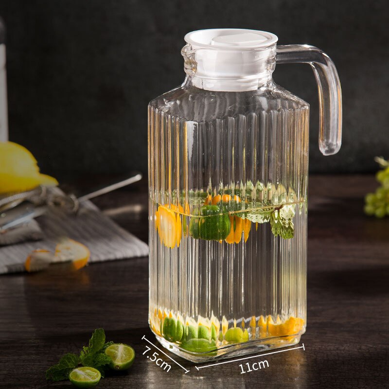 Pichet d'eau froide en plastique de grande capacité, pour jus de fruits, lait, Bar, bouteille de bière, vin, boisson, bouilloire Anti-chute: B-1700ml