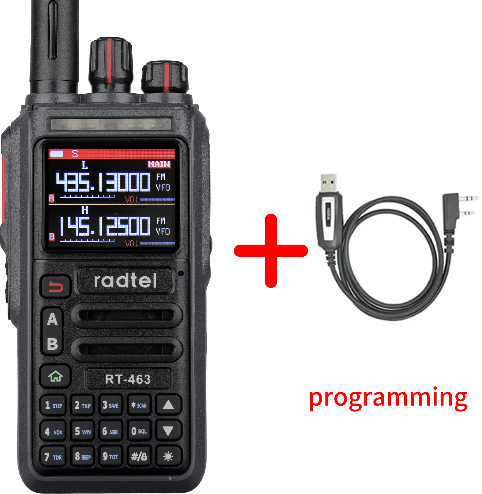 Radtel RT-463 8w Vollband-Amateurfunk 199CH Amateur Walkie Talkie AM Air Aviation Band Satcom NOAA Wetterkanal: Rot / EURO