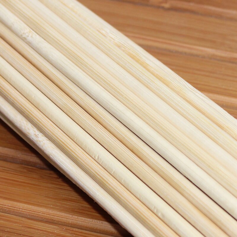 50cm x 5mm långa bbq grill bambuspett tornado potatis spett set naturligt trä bbq pinnar nål grill tillbehör kokverktyg
