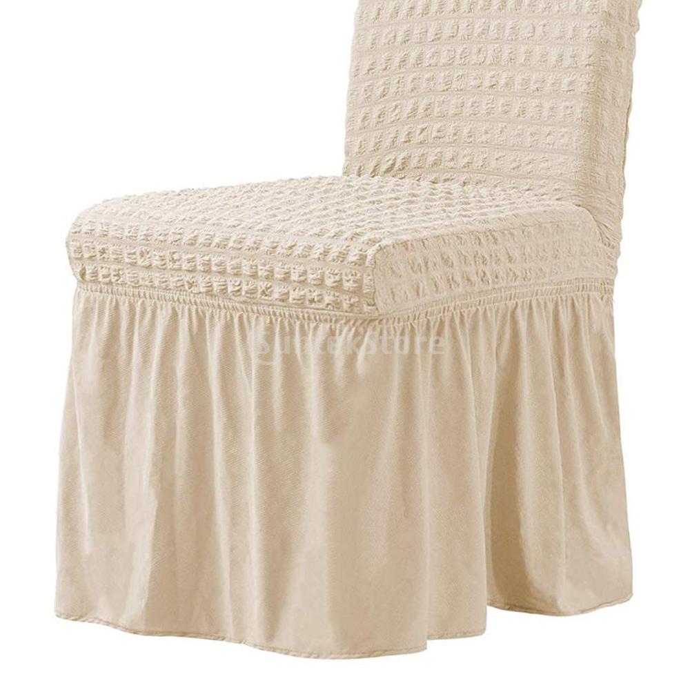 4x lange nederdel spisebordsstol elastikovertræk til bryllupsfest