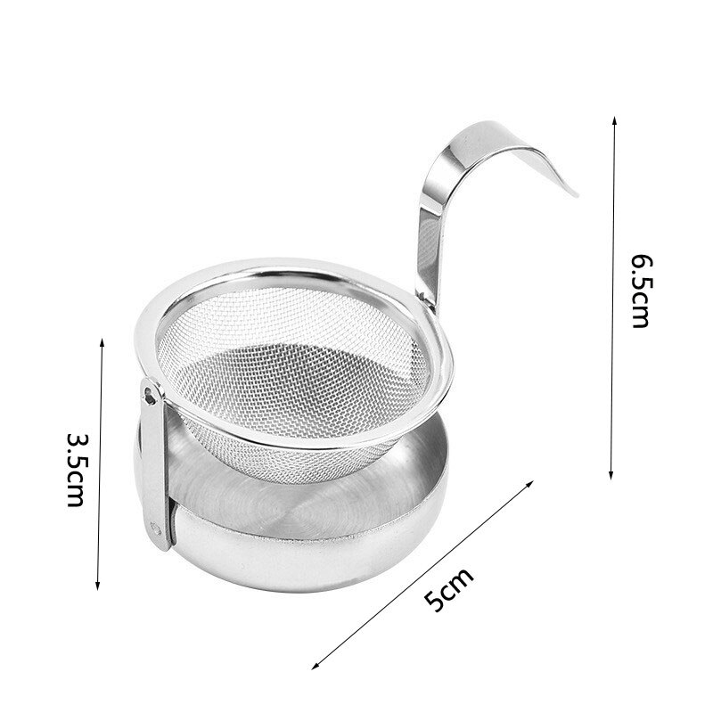 Stainless Steel Rotatable Tea Strainer Tea Infuser with Handle Fine Tea Mesh Tea Drain Tea Filter Sieve Teaware Kitchen Gadgets: A-Silver