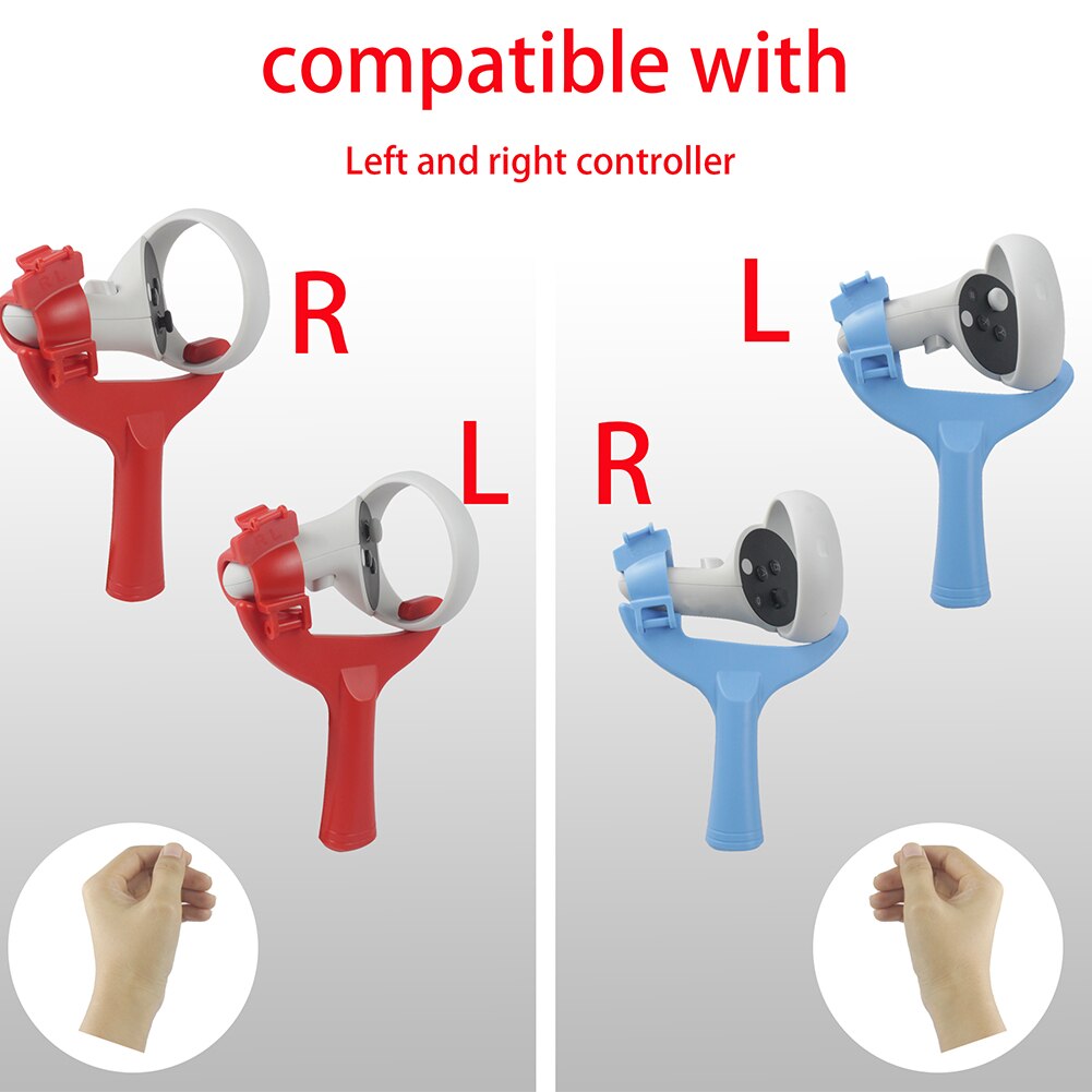 Universal VR Controller Paddle Handle Table Tennis Racket Grip Fit for Oculus Quest 2 Controllers VR Game Accessories
