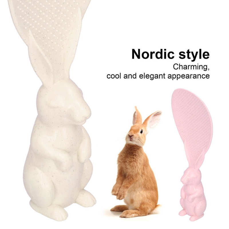 Cute Bunny Non Stick Rice Spoon Three‑dimensional Standable Rabbit Rice Scoop Home Rice Shovel for Rice Cooker Mascot Souvenirs