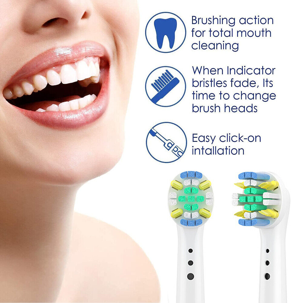 12 stk. precision clean-børstehoved til braun oral-b, udskiftningsbørstehoved, tandbørstehoveder til oral-b, oral-b-dyser