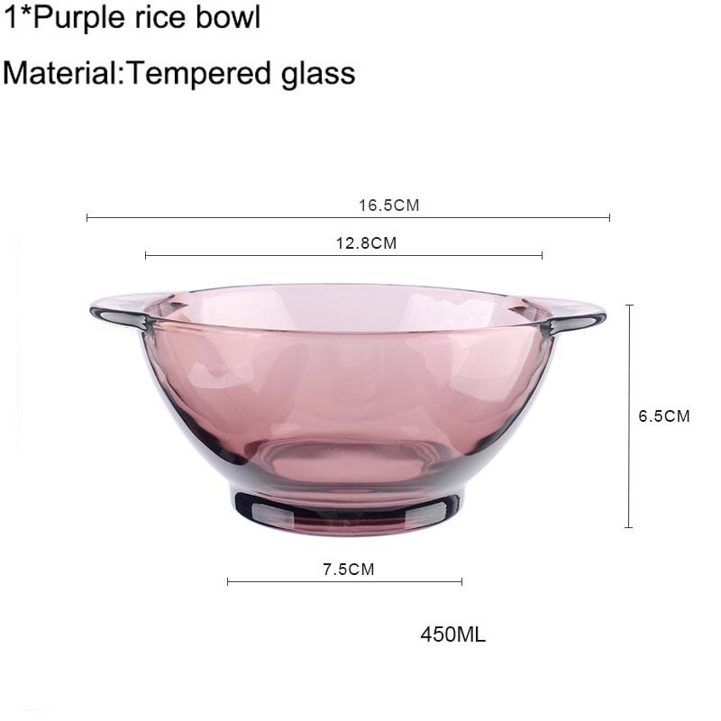 Nordic Glas Dessert Kom Groente Fruit Salade Mengen Kom Ramen Kom Eettafel Plaat Keukengerei Tool Thuis Servies: B