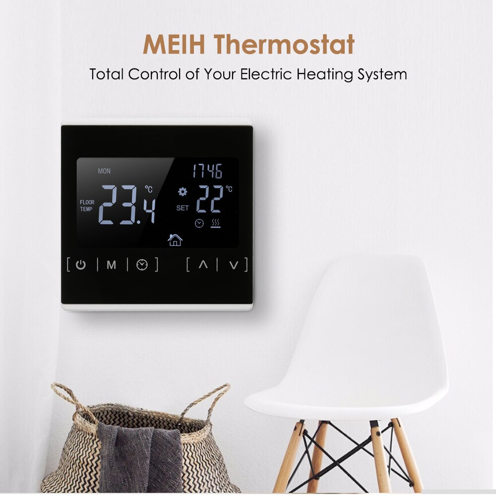 AC85-240V Temperature Controller Thermoregulator Back Light Electric Heating Room Thermostat Floor Heating System Thermostat