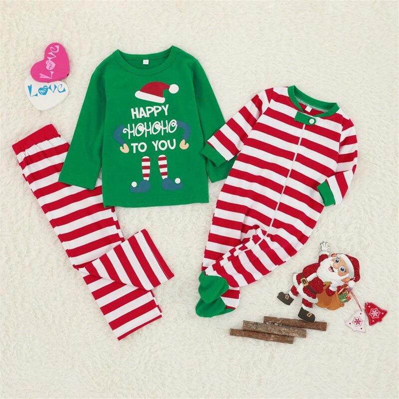 Famille Look noël famille Pyjama ensembles famille correspondant vêtements mère fille père fils enfants Pyjama hommes femmes vêtements de nuit