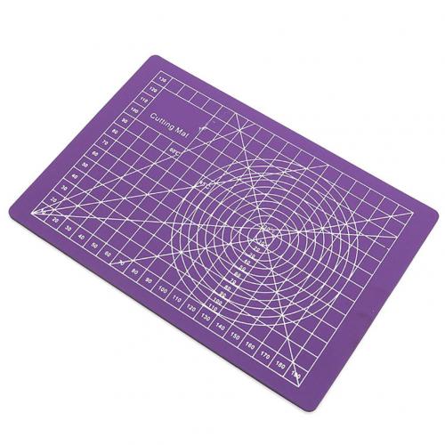 A5 Grid Lijnen Pvc Dubbelzijdig Self Healing Snijmat Patchwork Diy Craft Tool: Purple