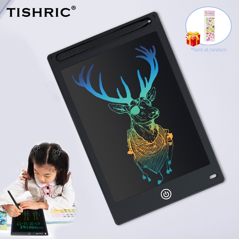 TISHRIC 8.5/10/12" inch Kids Color Screen Digital Graphic Tablet ICD Drawing Board Writing Pad Stylus Pen Erasable for Education