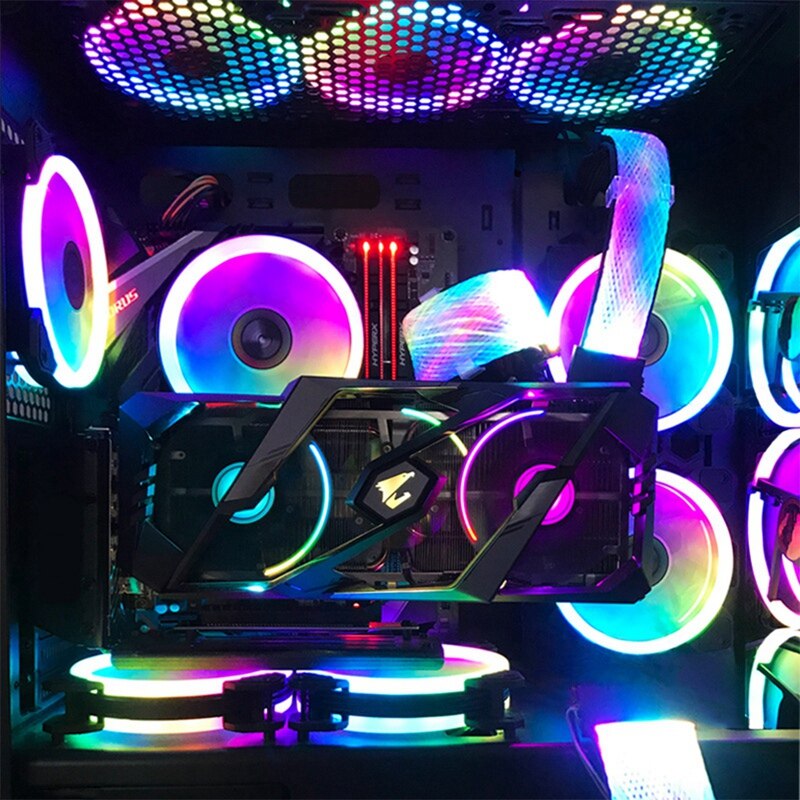 8 Pin RGB Extension Cable,8P ie Card or CPU RGB Synchronous Luminous Line Extension Cable for ie Card 30cm