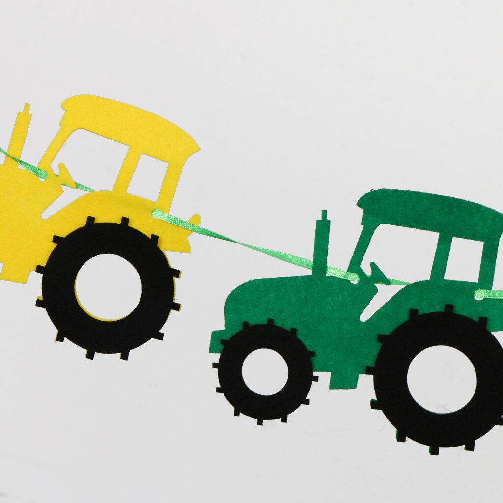 Tractor Garland Banner for Tractor Farm Themed Birthday Party Supplies Hanging Decorations