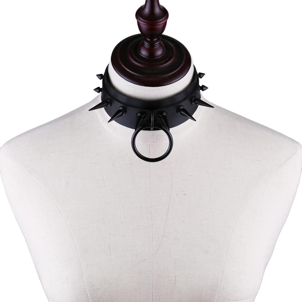 Gothic Jewelry Punk Spike goth Choker Woman Collar women Studded Rivet Black Leather Choker men Necklace chocker Emo Halloween