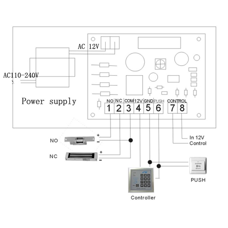 Standalone access control Keypad with master cards RFID Proximity Door Access Control System