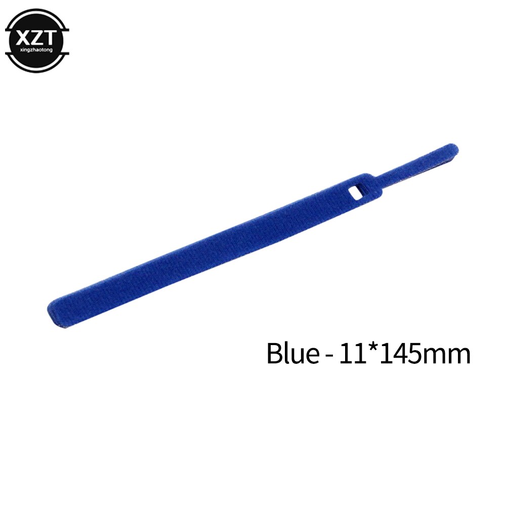 20 sztuk Organizer do kabli kolorowy drut nylonowy taśmy nawijacza przechowywanie kabel wielokrotnego użytku opaski na słuchawki przewód myszy zabezpieczenie kabla drutu: 20 Pieces Blue