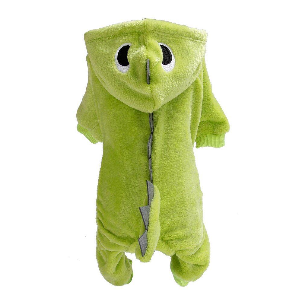 Husdjur katt kläder roliga dinosaurie kostymer vinter varm plysch katt kappa liten katt kattunge hoodie valp hund kläder