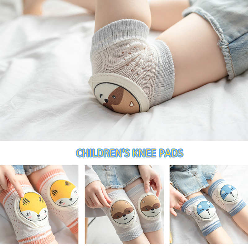 Warmom Baby Knee Pads Mesh Thin Cotton Breathable Baby Crawling Toddler Anti-falling Infant Toddler Kneepads