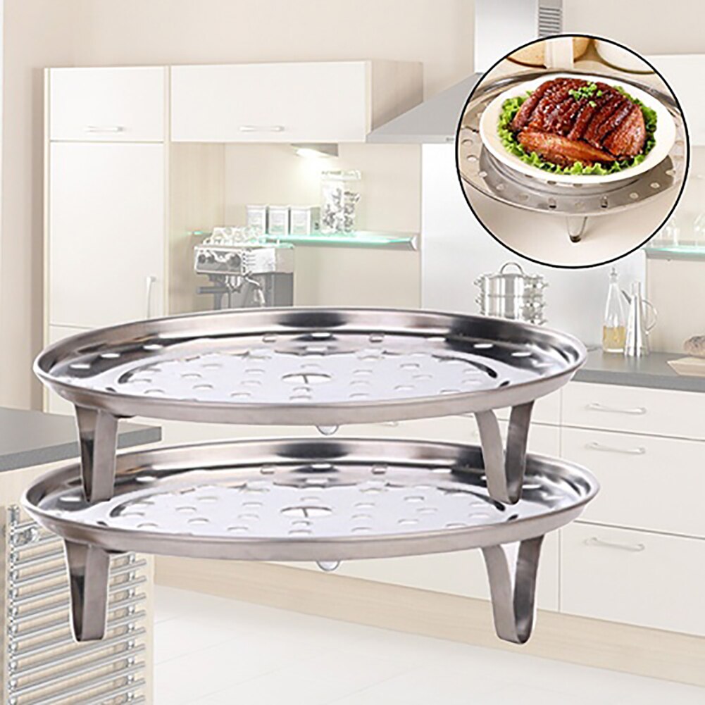 Kitchen Accessories Stainless Cookware Steel Steamer Rack Insert Stock Pot Steaming Tray Stand Durable Steamer Tray Stand Rack