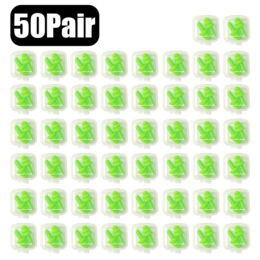 Bouchons d'oreilles en Silicone souple, étanches, pour natation, réutilisables, réduction du bruit, bouchons d'oreille pour dormir, protection auditive avec boîte: Violet