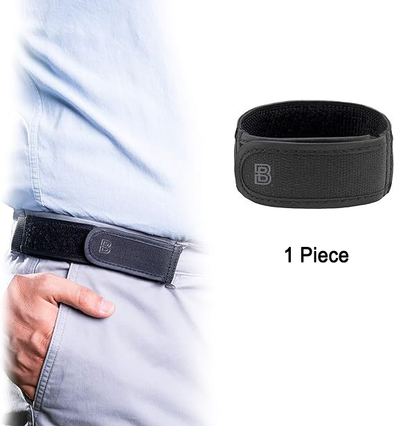 Ultrazachte elastische riemen zonder gesp Mode Comfortabele stijlvolle riemlus Gespvrije riem Unisex Gespvrije heupriemen Heren: Zwart Groen / 70 cm