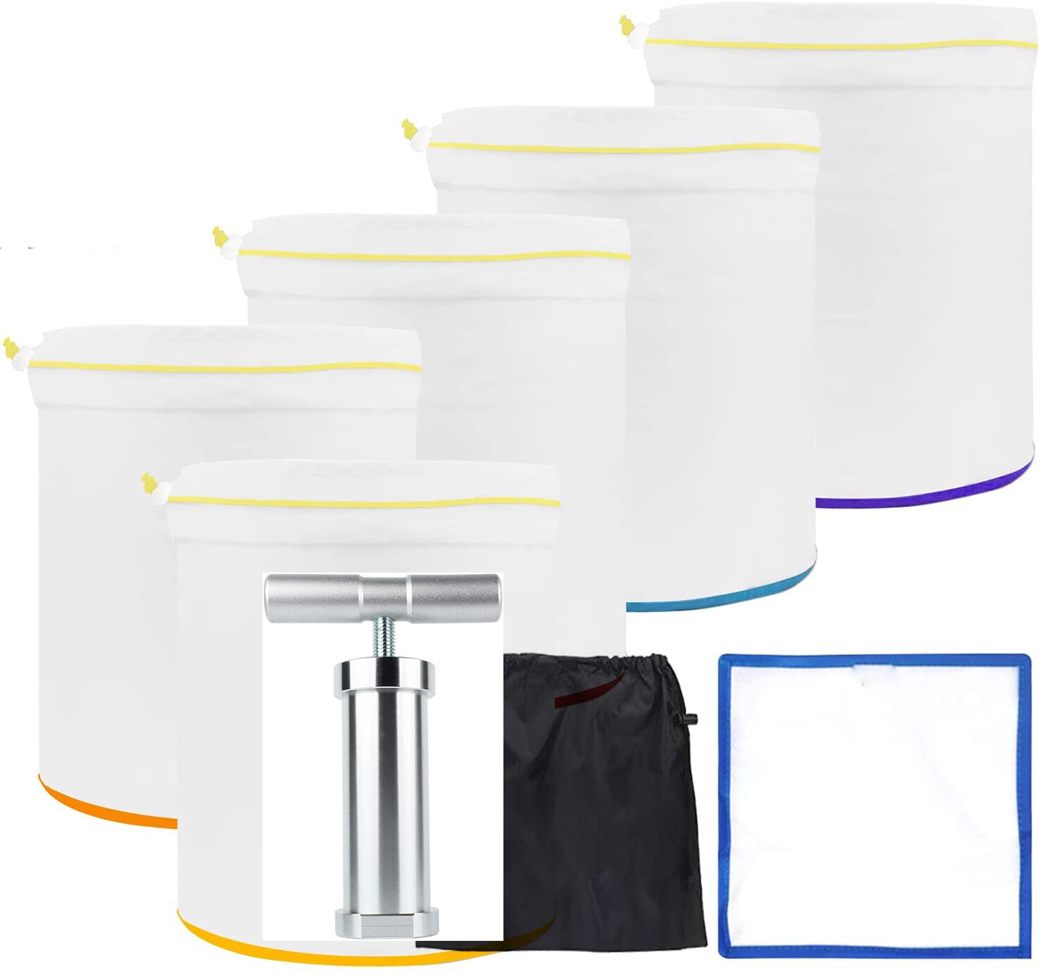 Alle Mesh Kruiden Ijs Bubble Hash Zakken 1 Gallon 5 Zakken Essense Extractor Kit Filtratie Zakken Kit Trim Zak Met grote Druk