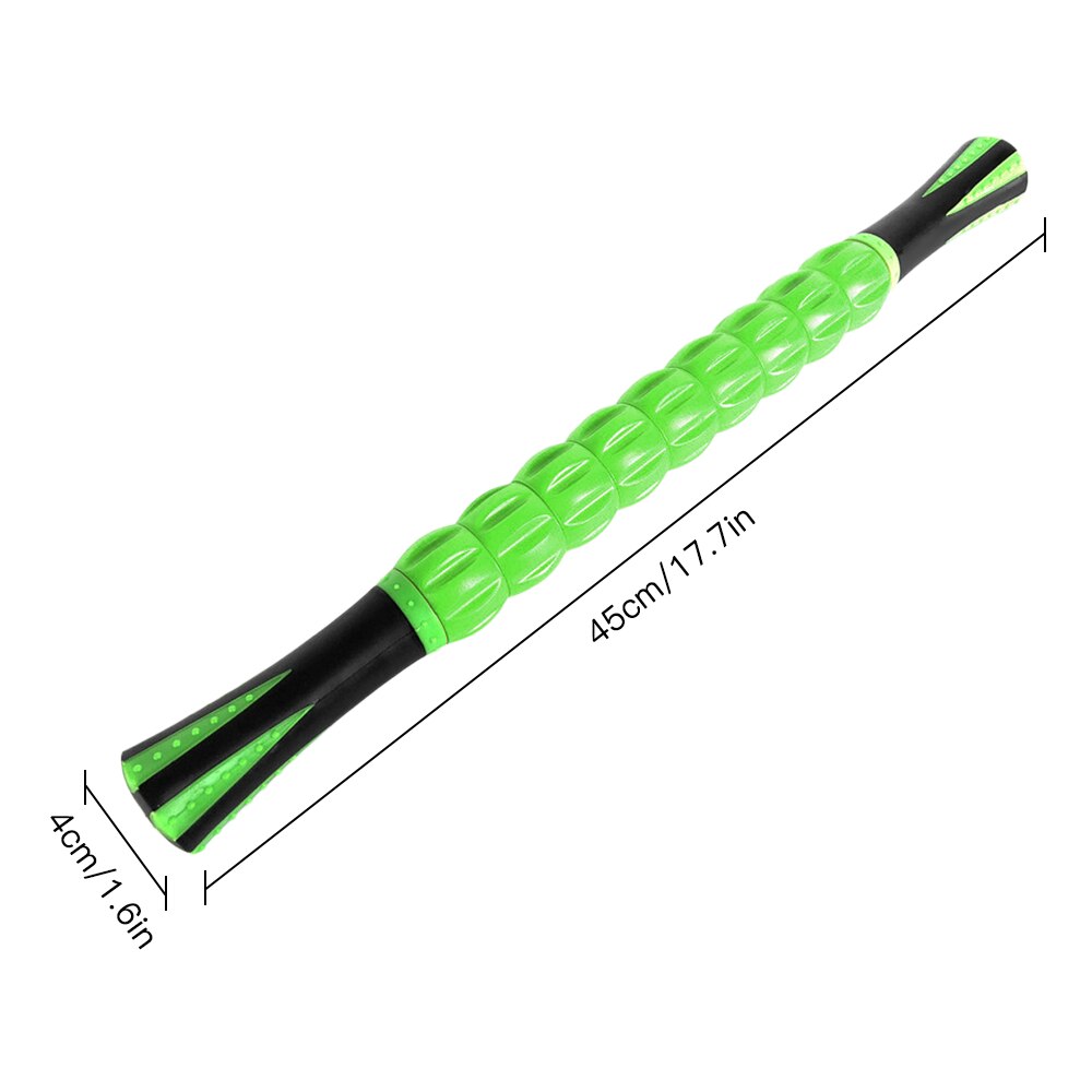 45cm 9 hjul yoga roller column fitness pilates massasje roller stick fascia muskel relief roller enhet