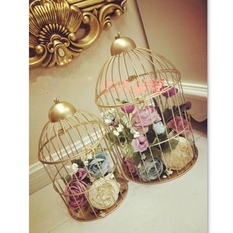 Free delivery1pcs Continental Iron Birdcage decorative window small cage wedding ornaments. classical cages for bird