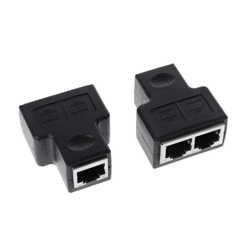 Ziyan 2 Stück RJ45 Verbinder Kupplung Verlängerung Adapter Cat6A Netzwerk LAN Ethernet Kabel