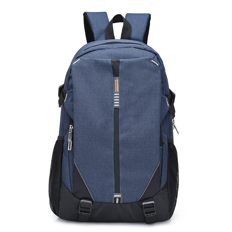 lässig USB Ladung Männer Rucksack Große Kapazität Nylon Geschäft Laptop Rucksack Männer Computer Reise Männer Rucksack Schule Tasche: Blau