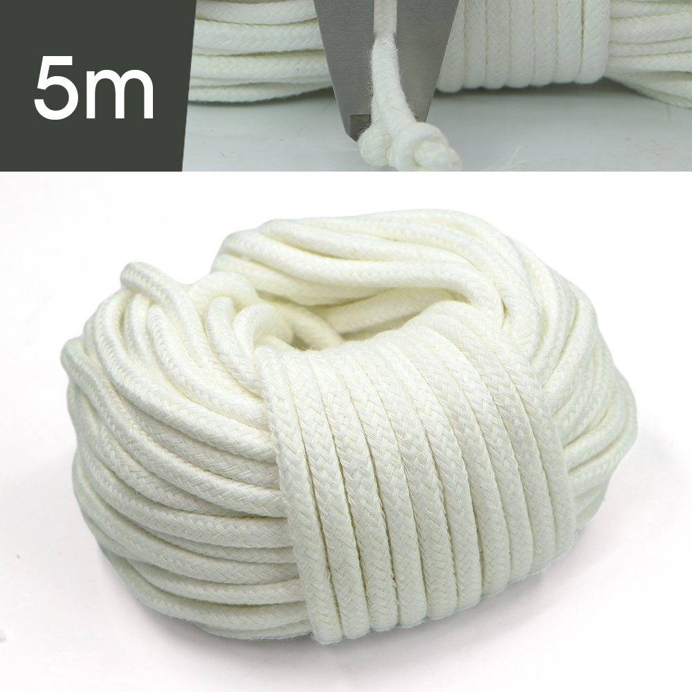 Mechas absorbentes de riego automático, accesorios de cuerda para vacaciones, maceta, sistema de dispositivo DIY, goteo de algodón acrílico, 5M, 4/5/6mm: YELLOW