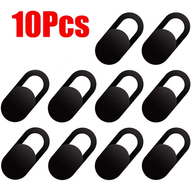 5/10/20Pcs Laptop Webcam Cover Webcam Universele Telefoon Antispy Camera Cover Voor Ipad Web Pc Macbook tablet Lenzen Privacy Sticker: 10pcs black