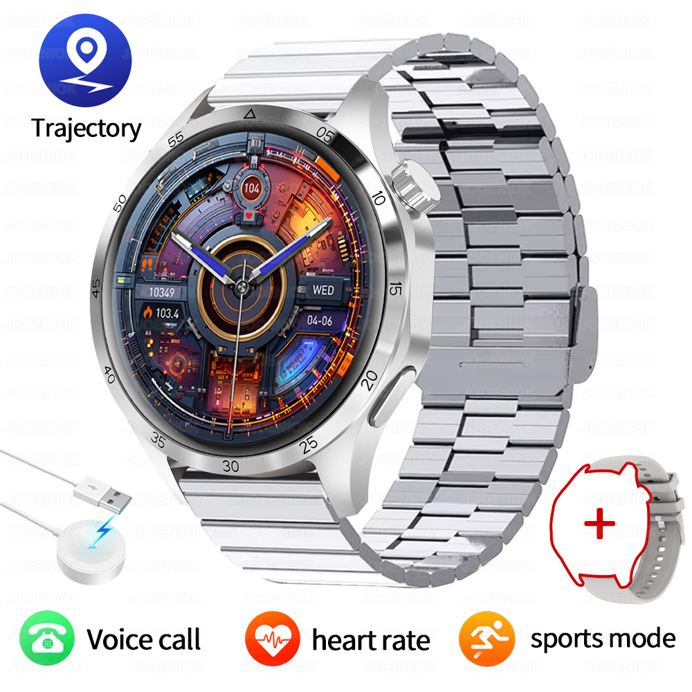 Dla HUAWEI GT4 sprytny zegarek mężczyźni 1,43-calowy ekran HD Tętno zdatność tor Bluetooth połączenie IP68 Wodoodporny sportowy smartwatch męnarty: FIOLETOWY