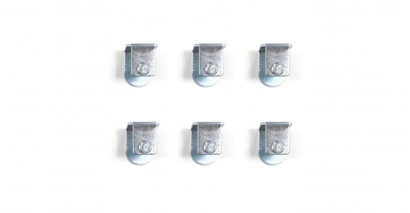 Pack abrazaderas para somier | Apta para patas con tornillo de 10mm |Compatible con somier de 30x40 | Acero