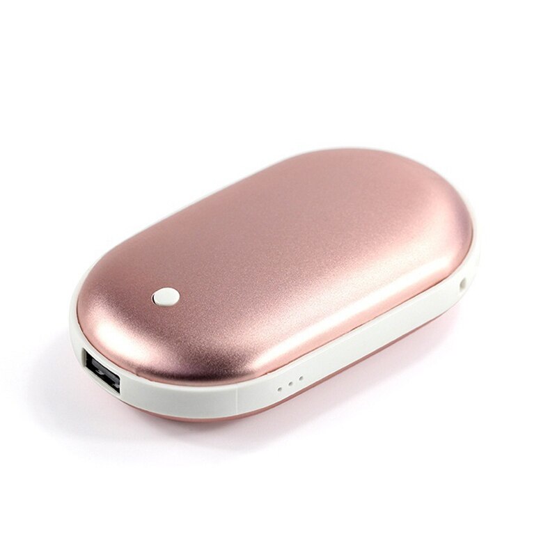5200mAh USB Pocket Heater Handy Warmer Portable Mobile Phone Charging Power Supply Winter Body Handy Baby Heating Warmer: rose gold