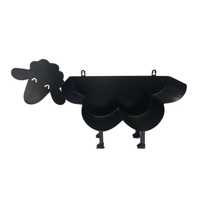 JFBL Cute Sheep Toilet Paper Roll Holder Black Toilet Roll Holder Free Standing Or Wall Mounted Tissue Paper Stand