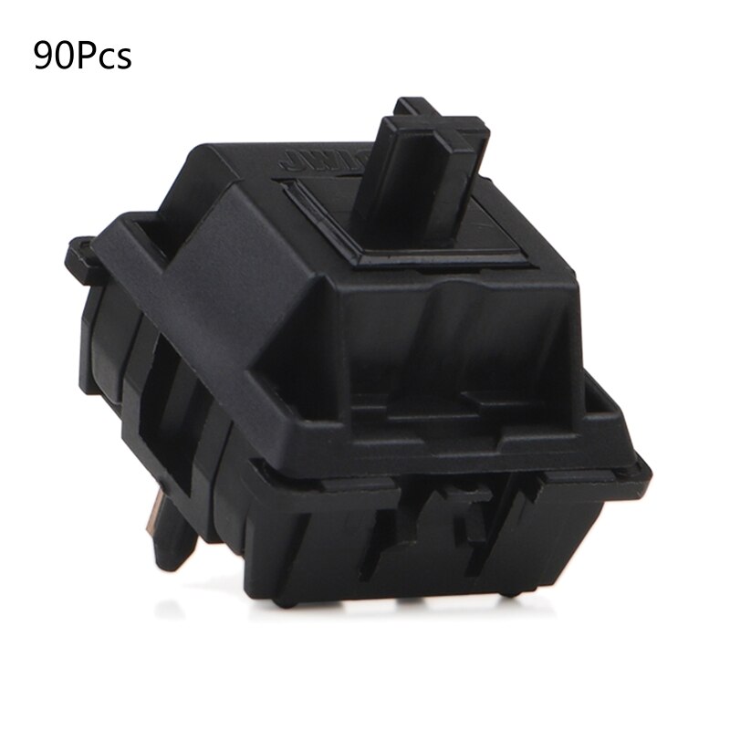 JWICK Key Switch Mechanical Keyboard Smooth Linear Switches Nylon Black 58.5g Original Spring Shaft Core Lubricated B36A