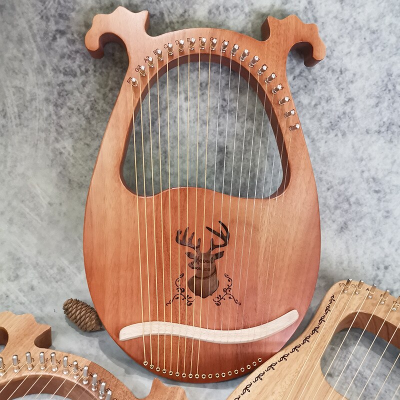 Lyre 19 strings nybegynder lyre klaver lille harpe lilarier let at lære bærbar let at lære små musikinstrumenter