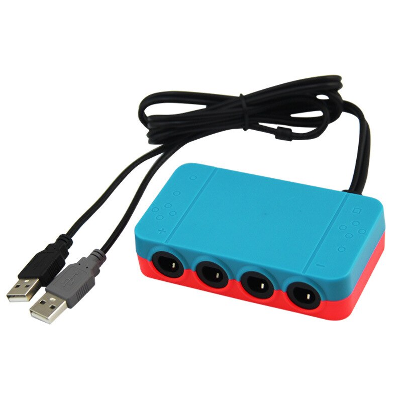 4-Port for Nintendo Switch GC Wii U PC to Controller Gamepad Converter Adapter Dual USB Support TRUBO HOME Converter