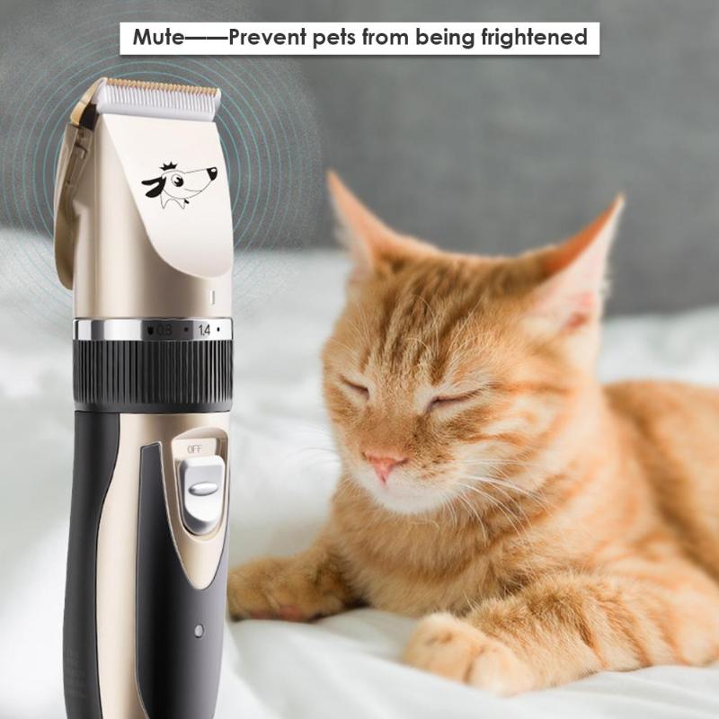 Cortador de pelo para mascotas, cortador de pelo eléctrico recargable por USB para perros y gatos, máquina de corte de pelo para mascotas